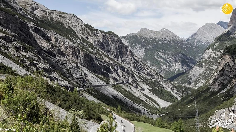(تصاویر) خطرناکترین جاده جهان در دامنه آلپ